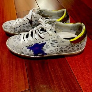 Golden Goose white/black spotted leopard